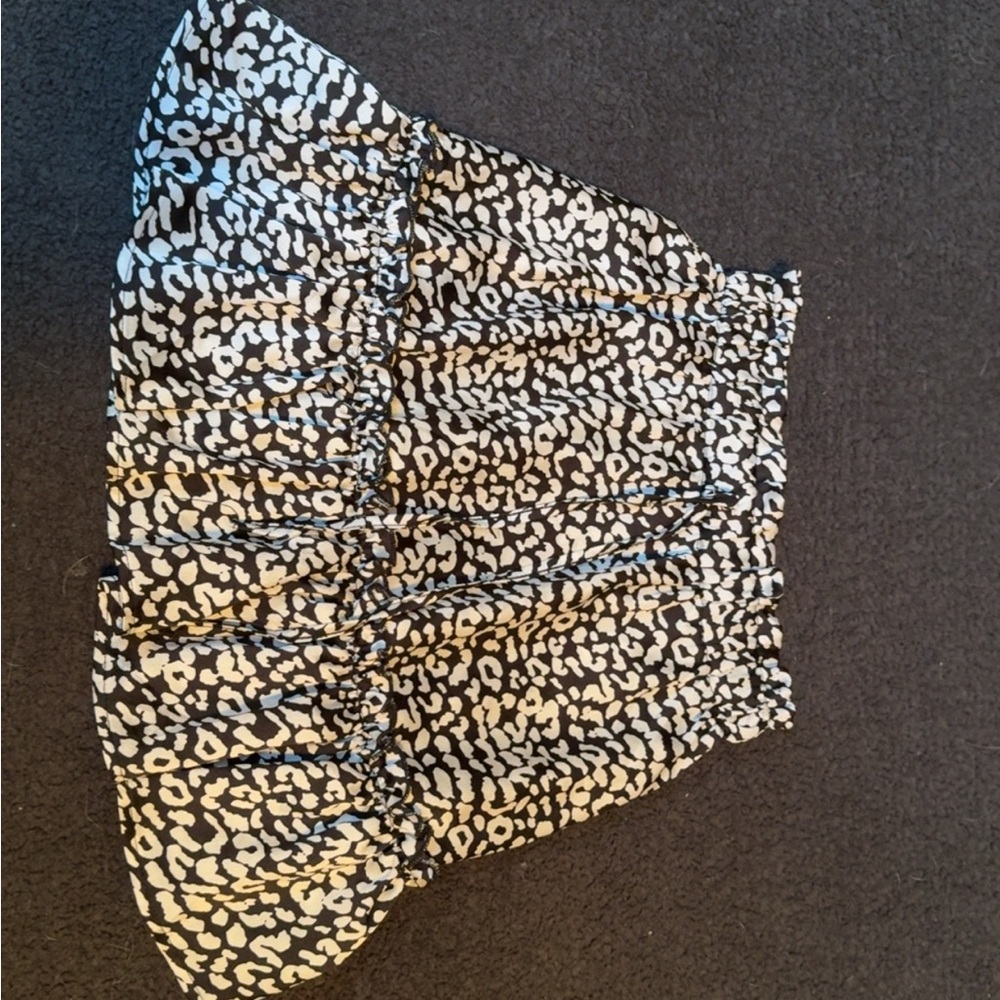 Black and White Animal Print Skirt